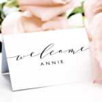 Place Cards Printable Template, Flat And Folded Welcome With Regard To Place Card Setting Template