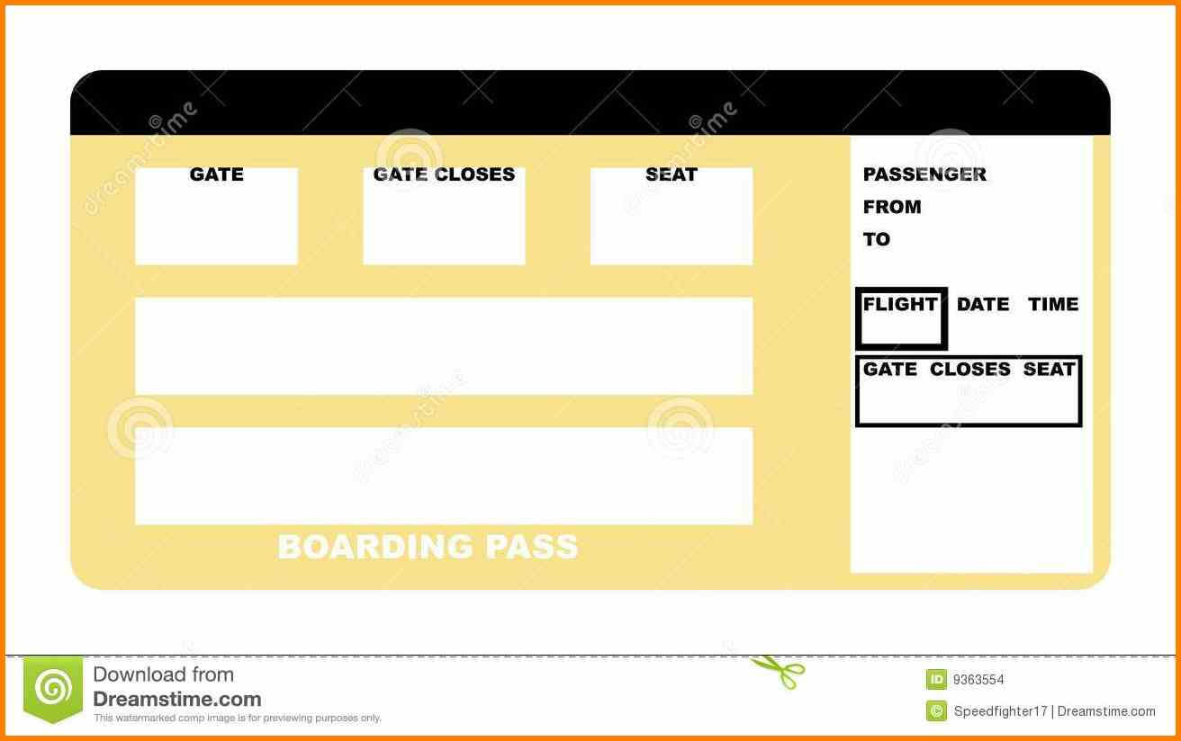 Plane Ticket Template Pdf Awesome Boarding Pass Free With Plane Ticket Template Word