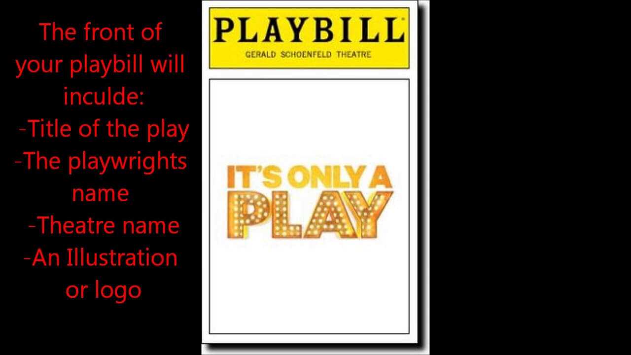 Playbill Project Pertaining To Playbill Template Word