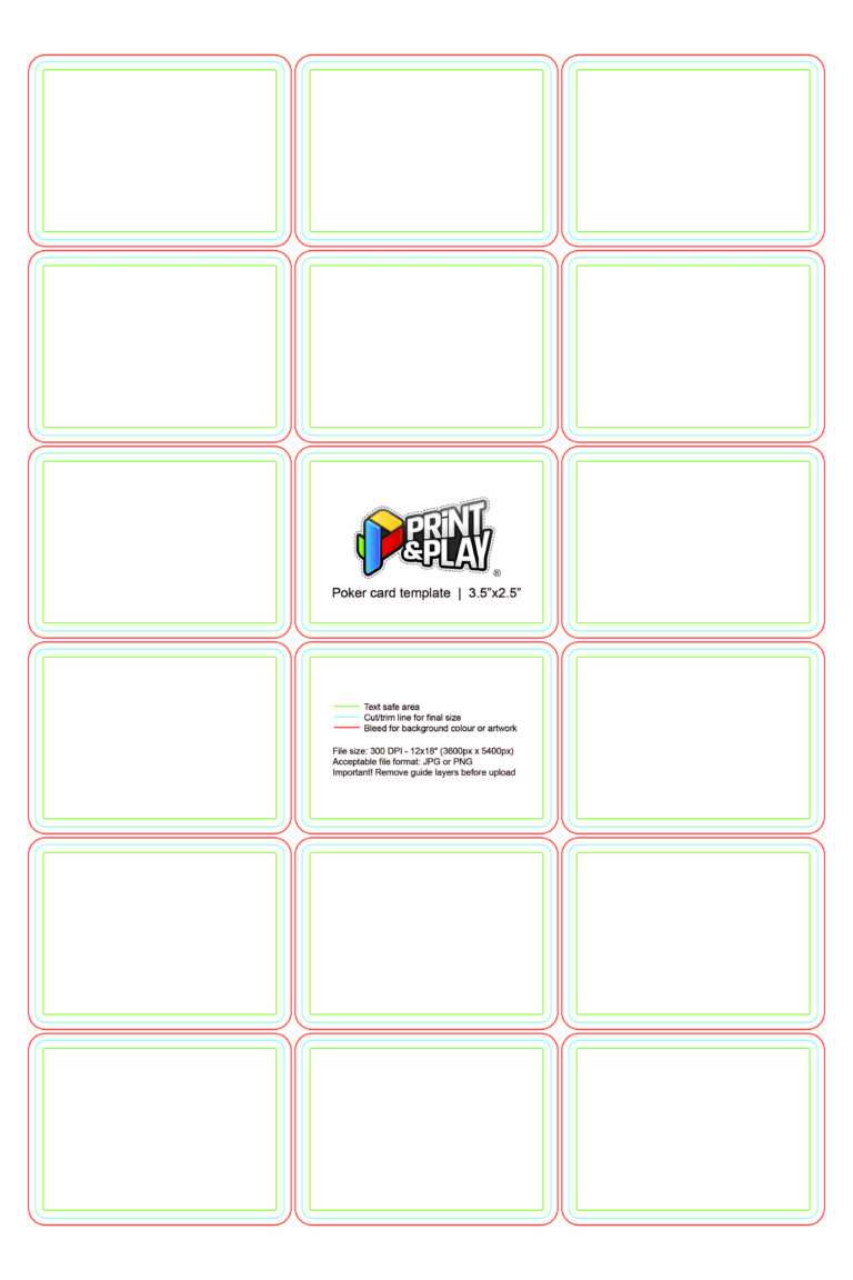 Playing Cards : Formatting &amp; Templates – Print &amp; Play with Baseball ...