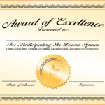 Png Certificates Award Transparent Certificates Award For Award Of Excellence Certificate Template