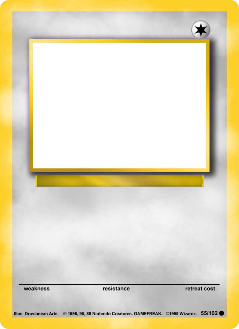 Pokemon Trainer Card Template