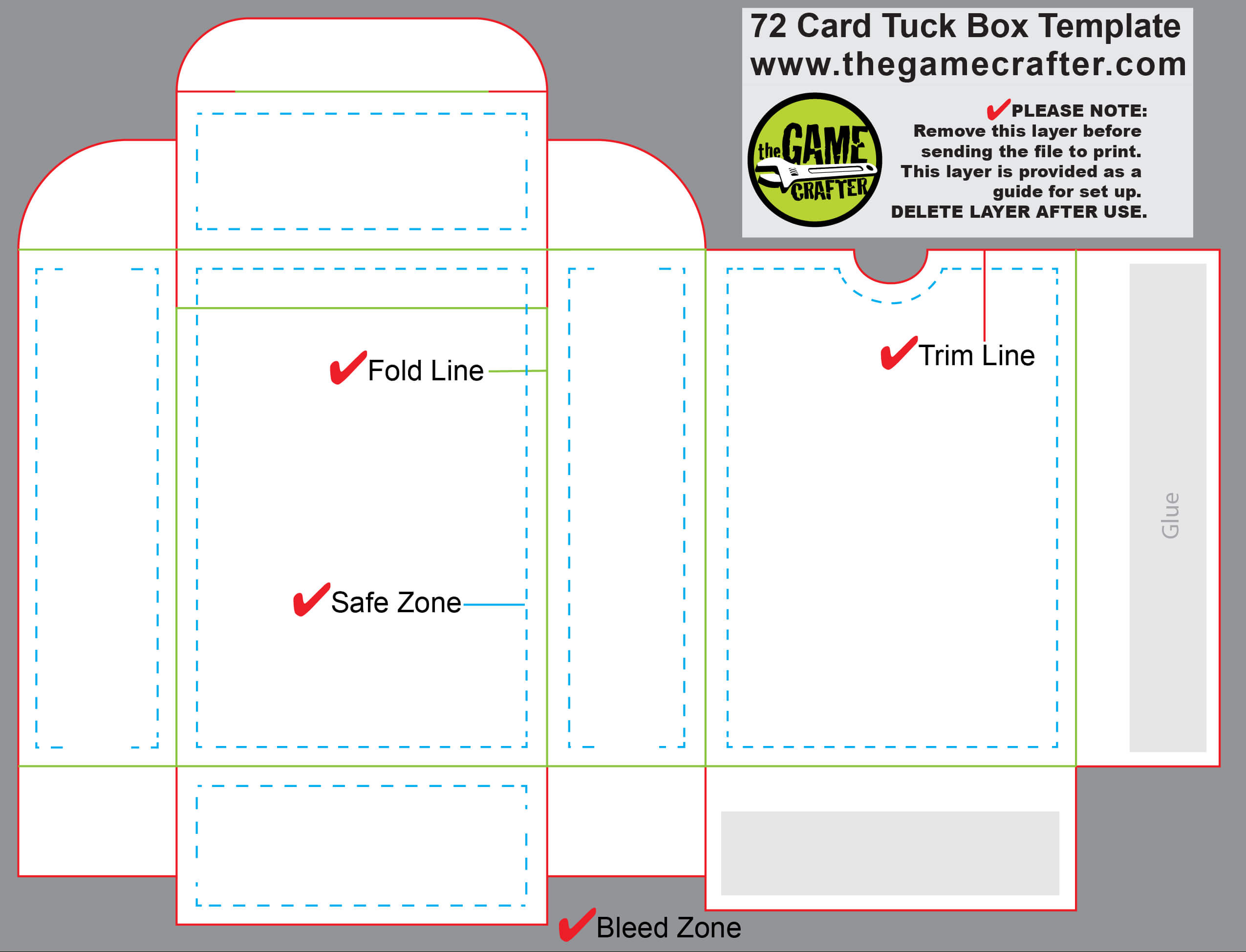 Poker Tuck Box (72 Cards) In Top Trump Card Template