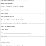 Police Incident Report Form | Editable Forms For Police Incident Report Template