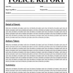 Police Report Templates – 8+ Free Blank Samples – Template For Blank Police Report Template