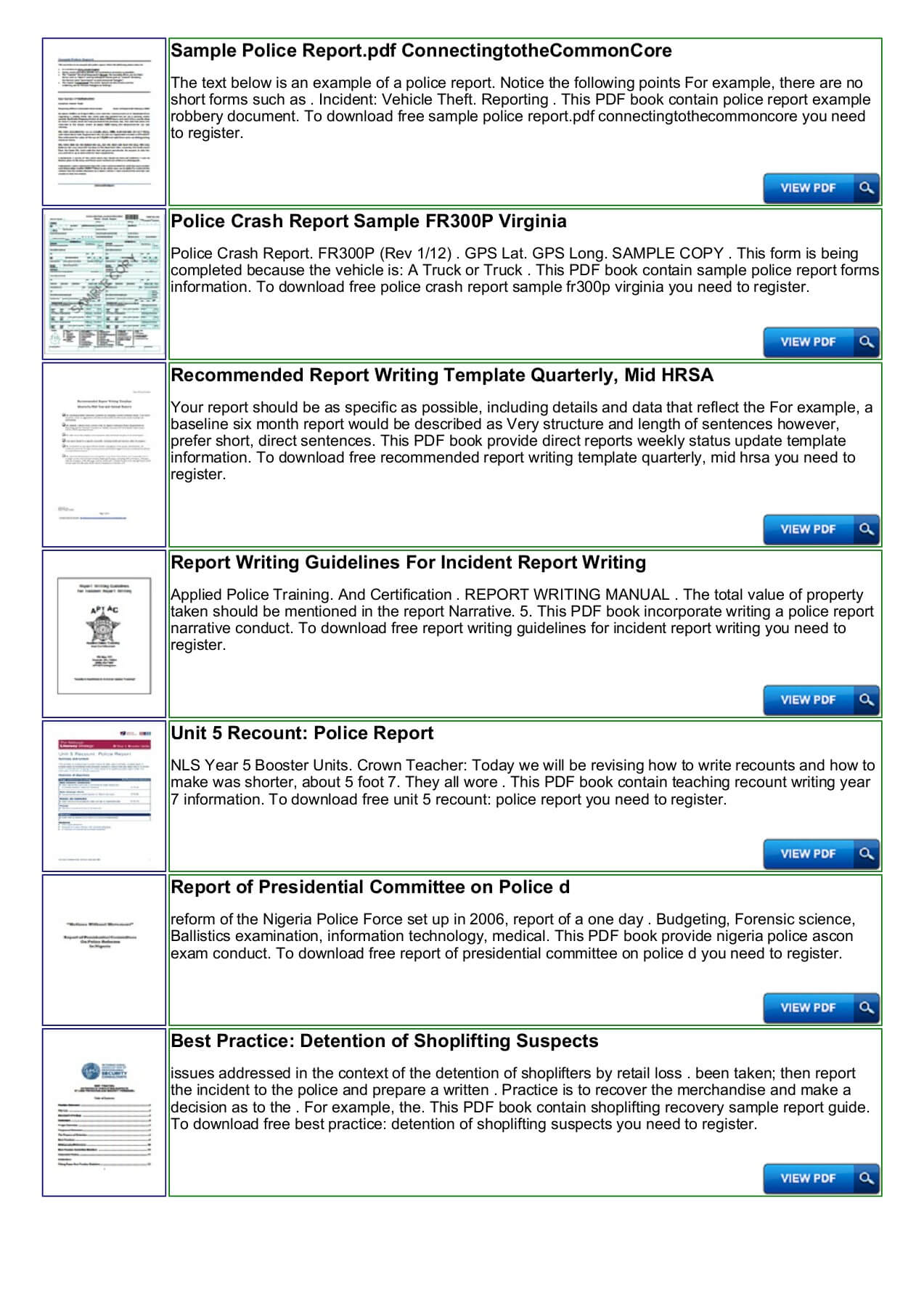 Police Shoplifting Report Writing Template Sample Pages 1 Pertaining To Incident Report Book Template