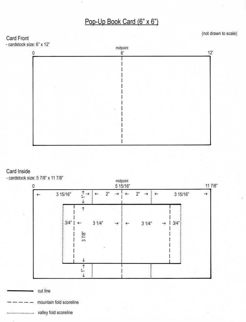 Pop Up Book Card Template From My Craft Room | Unique Layout for Fold Out Card Template