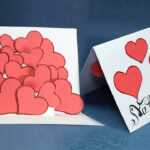 Pop Up Valentine Card – Hearts Pop Up Card Stepstep Inside Pop Out Heart Card Template