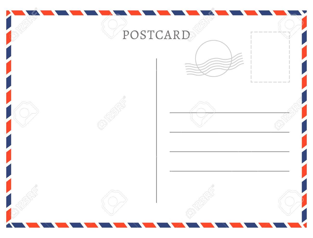 Post Card Template (1) | Payroll Check Stubs In Post Cards Template