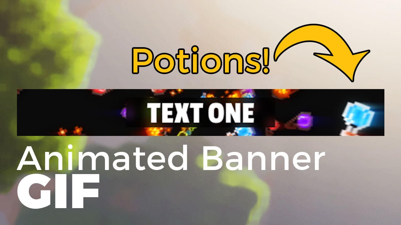 Potion Fountain - Animated Minecraft Server Banner Template Intended For Minecraft Server Banner Template