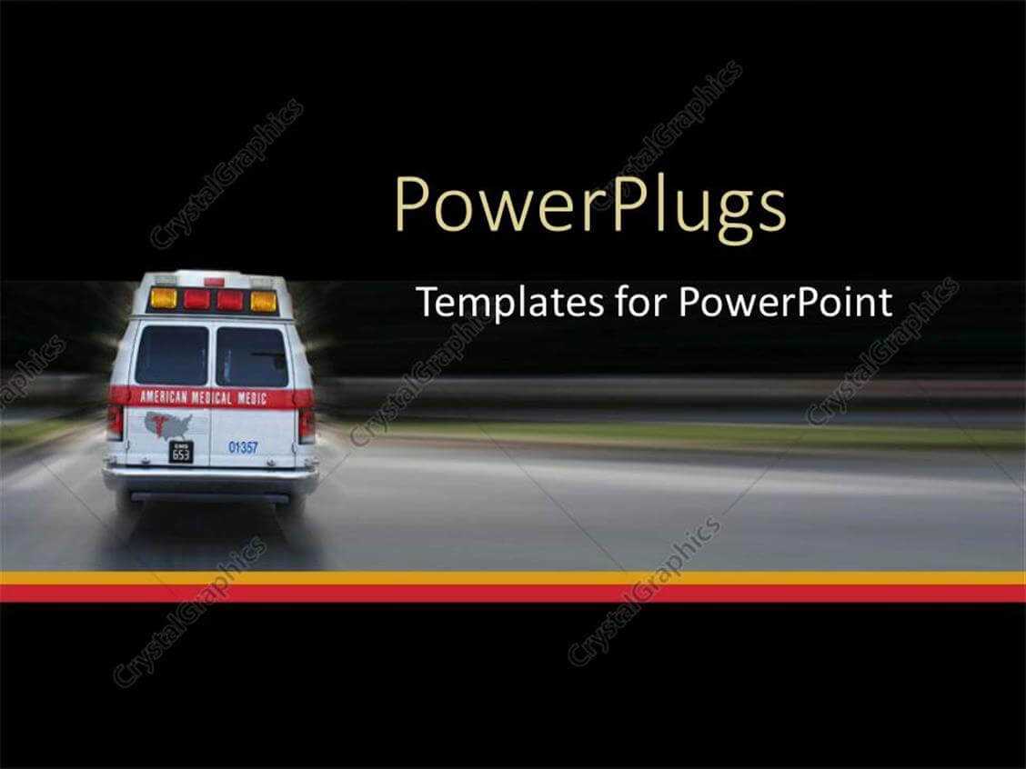 Powerpoint Template: Ambulance Going To Hospital For within Ambulance Powerpoint Template