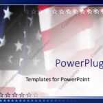 Powerpoint Template: American Flag Patriotic On Faded Inside American Flag Powerpoint Template