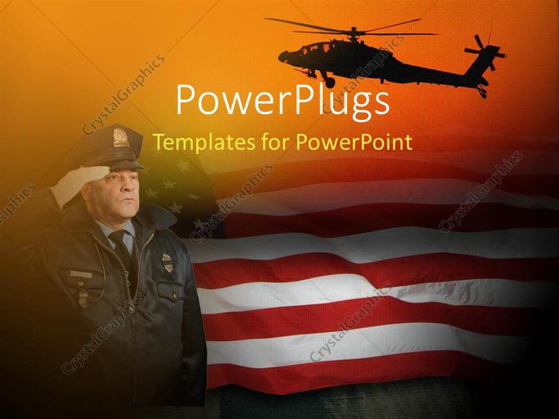 Powerpoint Template: An American Soldier Saluting With Regarding Raf Powerpoint Template