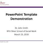 Powerpoint Template Demonstration Dr. John Smith Nyu Silver For Nyu Powerpoint Template