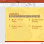 Powerpoint Template For A Multiple Choice Quiz Regarding Powerpoint Quiz Template Free Download