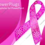 Powerpoint Template: Pink Breast Cancer Ribbon With Sparkly For Breast Cancer Powerpoint Template