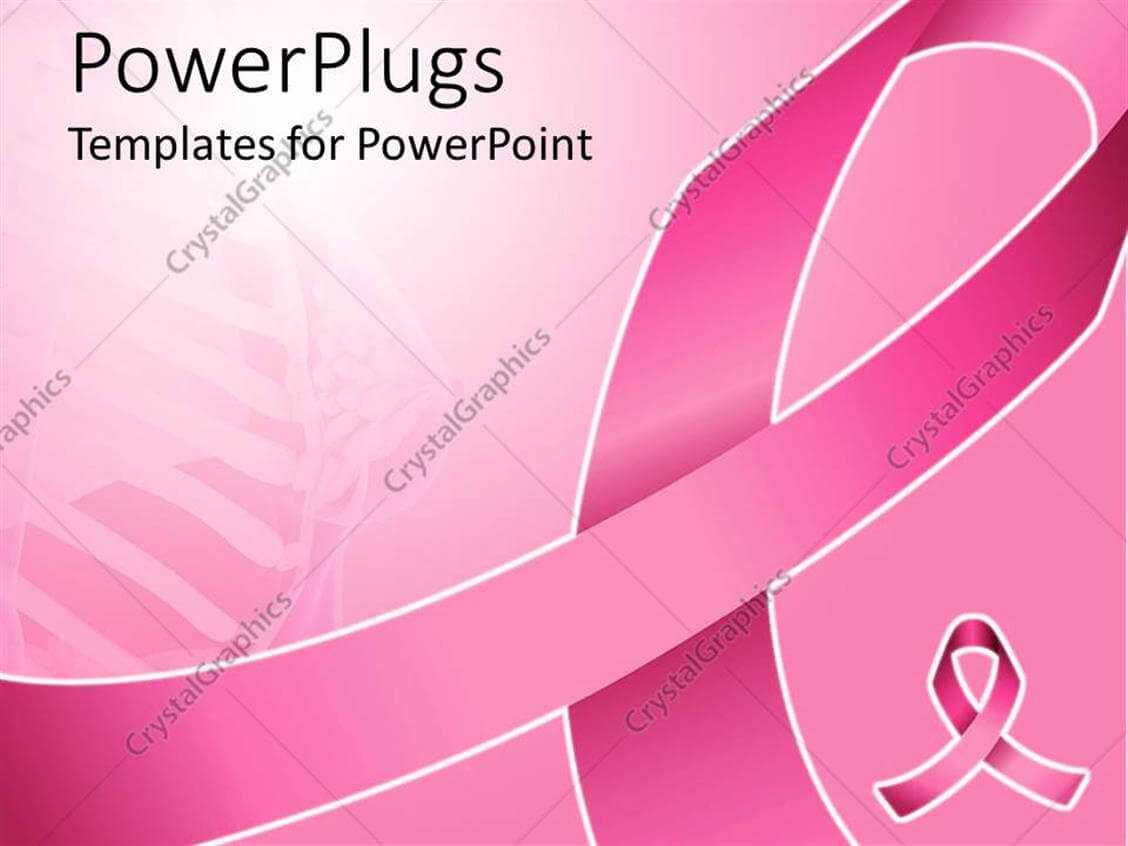 Powerpoint Template: Pink Ribbon For Fighting Breast Cancer Within Breast Cancer Powerpoint Template