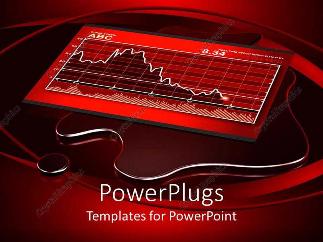 Powerpoint Template: Red And White Themed Financial Chart For Depression Powerpoint Template