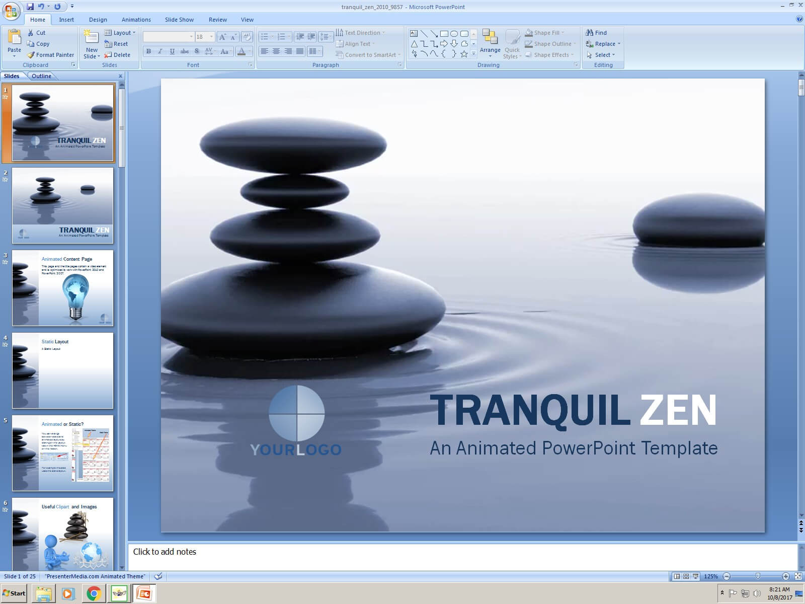 Powerpoint: Tranquil Zen Presentation Template Inside Presentation Zen Powerpoint Templates