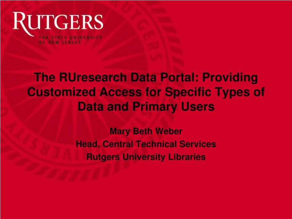 Ppt – Mary Beth Weber Head, Central Technical Services Within Rutgers Powerpoint Template