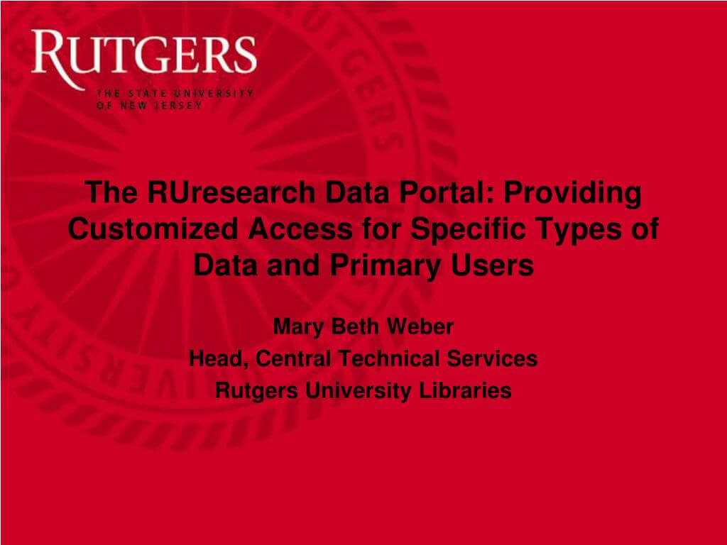 Ppt – Mary Beth Weber Head, Central Technical Services Within Rutgers Powerpoint Template