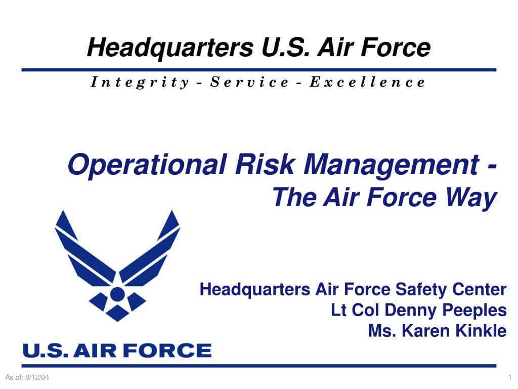 Ppt – Operational Risk Management – The Air Force Way For Air Force Powerpoint Template