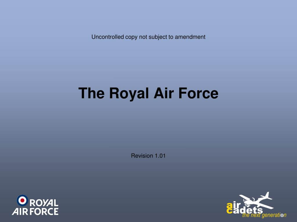 Ppt - The Royal Air Force Powerpoint Presentation - Id:5825254 pertaining to Raf Powerpoint Template