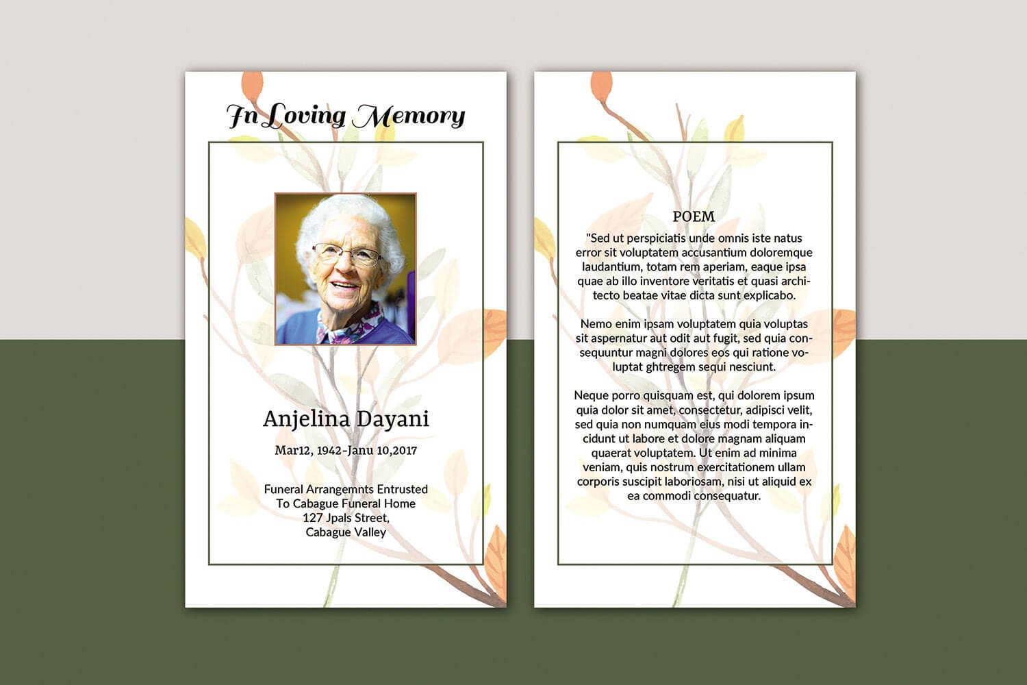 Prayer Card Template | Funeral Prayer Card, Editable Ms Word & Photoshop  Template | Instant Download | V08 In Prayer Card Template For Word