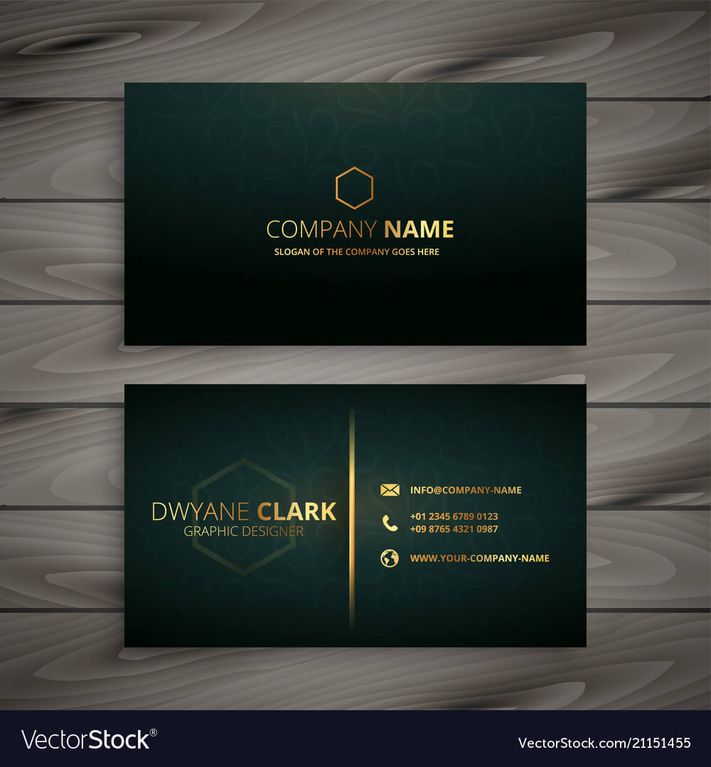 Premium Elegant Business Card Template With Buisness Card Templates