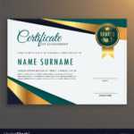 Premium Modern Certificate Template Design Regarding Design A Certificate Template