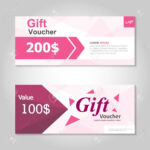 Premium Pink Gift Voucher Template Layout Design Set, Certificate.. Pertaining To Pink Gift Certificate Template