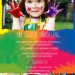 Preschool Enrollment Colorful Poster/flyer Template | School Inside Play School Brochure Templates