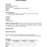 Preschool Evaluation Report Template For Deviation Report Template