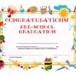 Preschool Graduation Certificate Template Free With Preschool Graduation Certificate Template Free