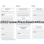 Preschool Lesson Plan Template – Lesson Plan Book Template Regarding Teacher Plan Book Template Word