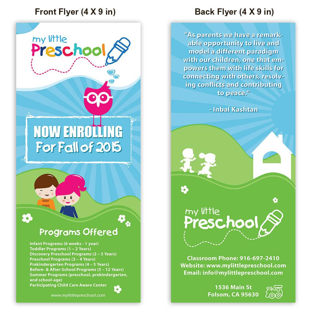 Preschool Poster Template Design | Playschool | School With Play School Brochure Templates