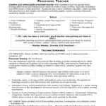 Preschool Teacher Resume Sample | Monster Intended For Service Job Card Template