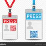 Press Vertical Badge Template — Stock Vector © Romvo79 Intended For Media Id Card Templates