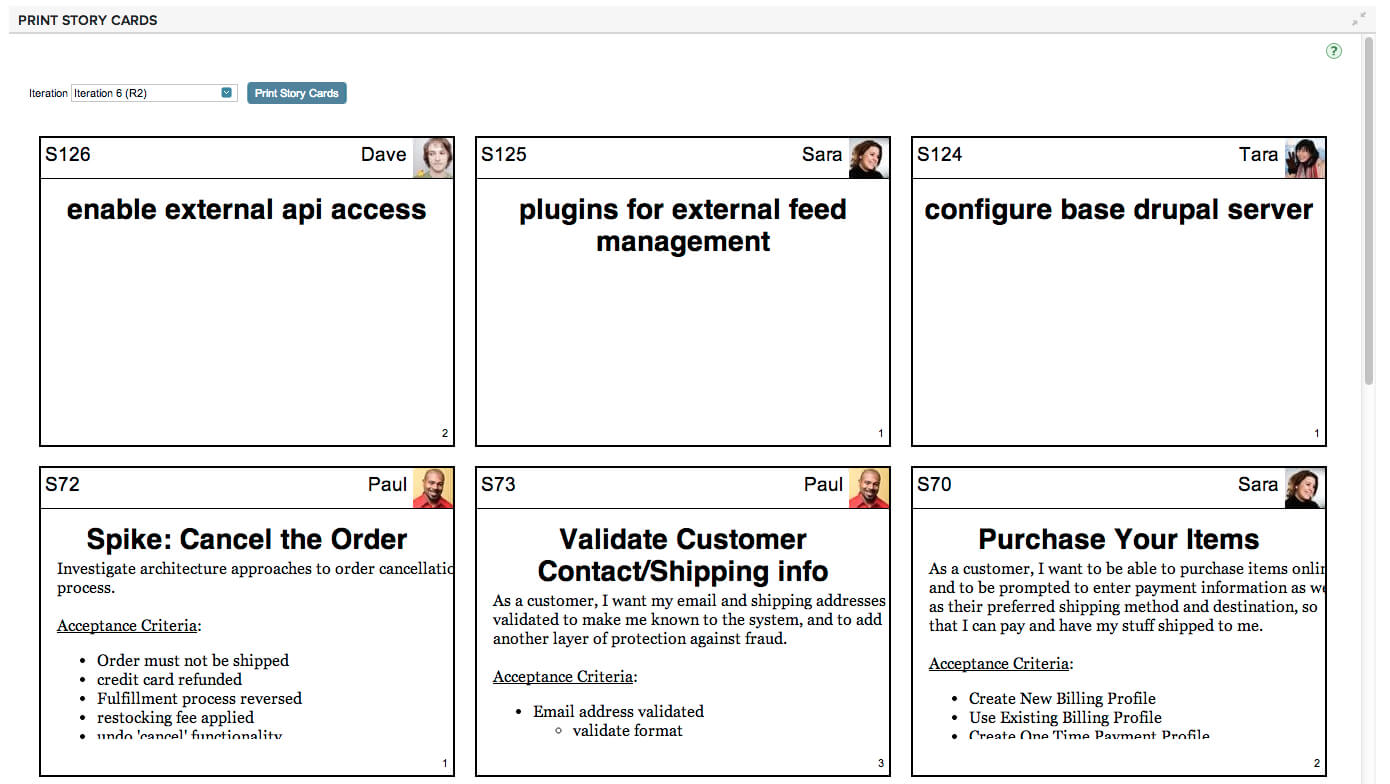 Print Story Cards - Ca Agile Central - Ca Technologies With Regard To Agile Story Card Template