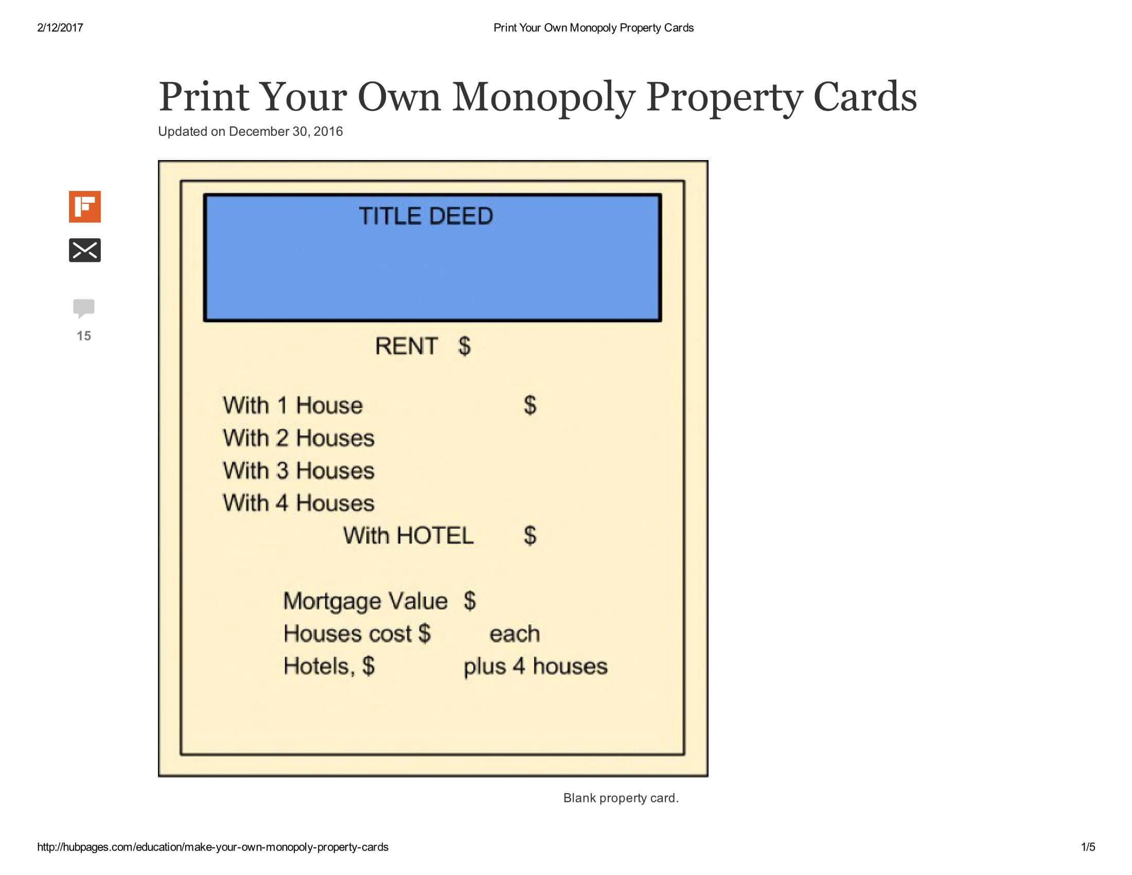 Print Your Own Monopoly Property Cards Document Pages 1 – 5 With Regard To Monopoly Property Card Template