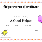 Printable Award Certificates For Teachers | Good Helper In Teacher Of The Month Certificate Template