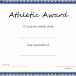 Printable Awards Templates And Template Printable Pertaining To Athletic Certificate Template