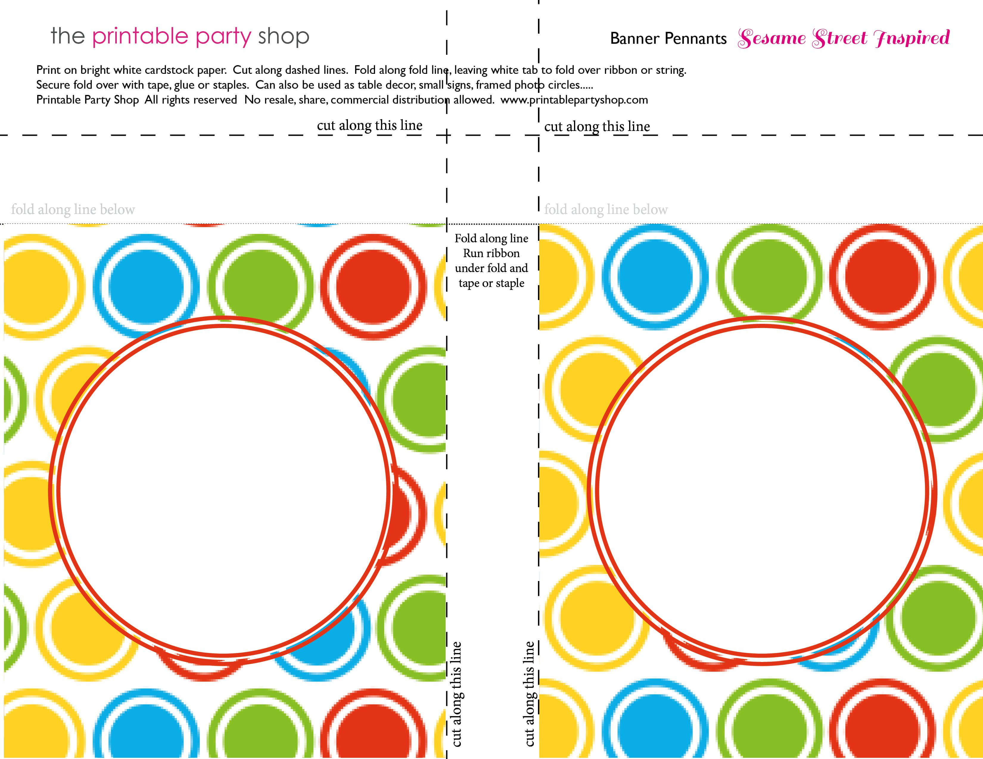 Printable Banners Templates Free | Banner Squares Big Dots Throughout Staples Banner Template