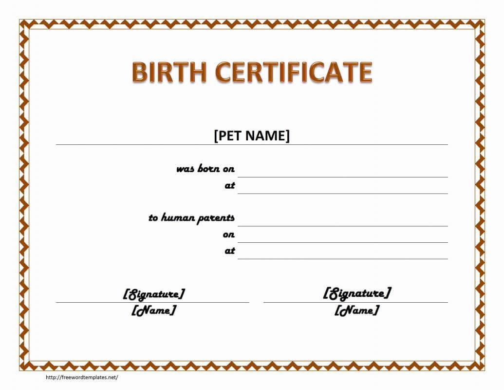Printable Birth Certificate | Template Business Regarding Fake Birth Certificate Template