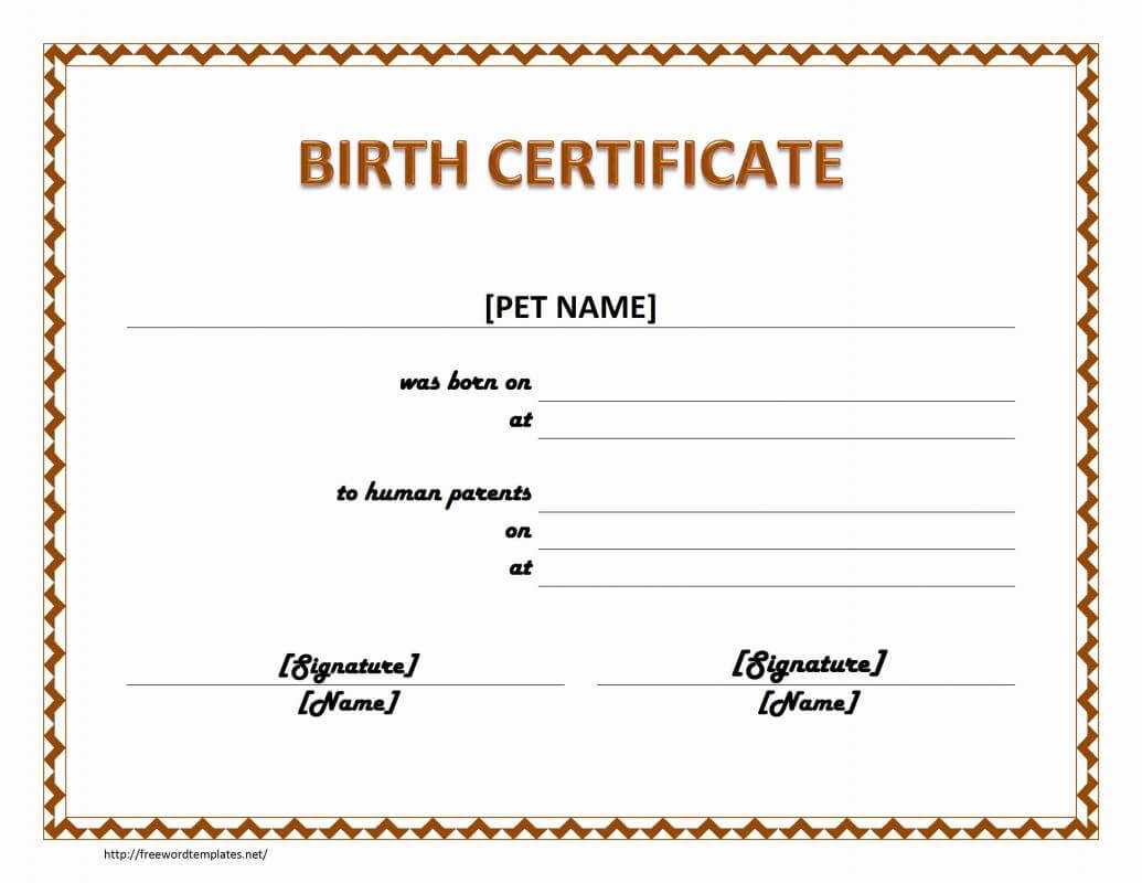 Printable Birth Certificate | Template Business Regarding Fake Birth Certificate Template