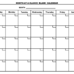 Printable Blank Calendar Template … | Organizing | Blank… Inside Month At A Glance Blank Calendar Template