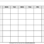 Printable Blank Calendar Templates Throughout Blank Calender Template