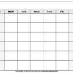 Printable Blank Calendar Templates Throughout Blank Calender Template