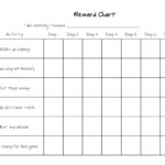 Printable Blank Chore Chart Template – Wovensheet.co In Blank Reward Chart Template