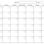 Printable Blank Monthly Calendar | Calendar Template Pertaining To Full Page Blank Calendar Template